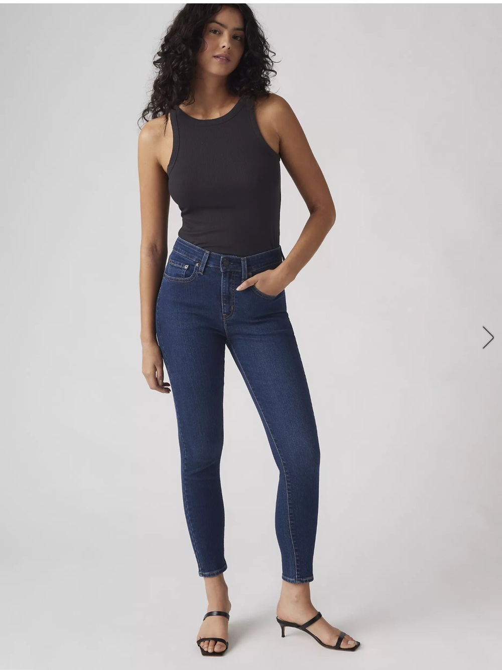 Levi’s 721 High Rise Skinny Jeans in Dark Blue 27